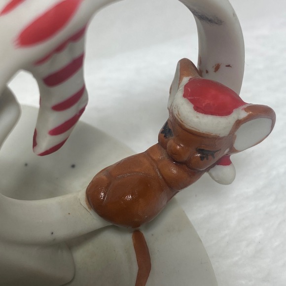 Giftco VTG Night Before Christmas Bone China Mouse Christmas Candle Holder - Picture 10 of 10